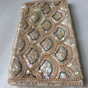 Vintage Sequin Zippered Pouch